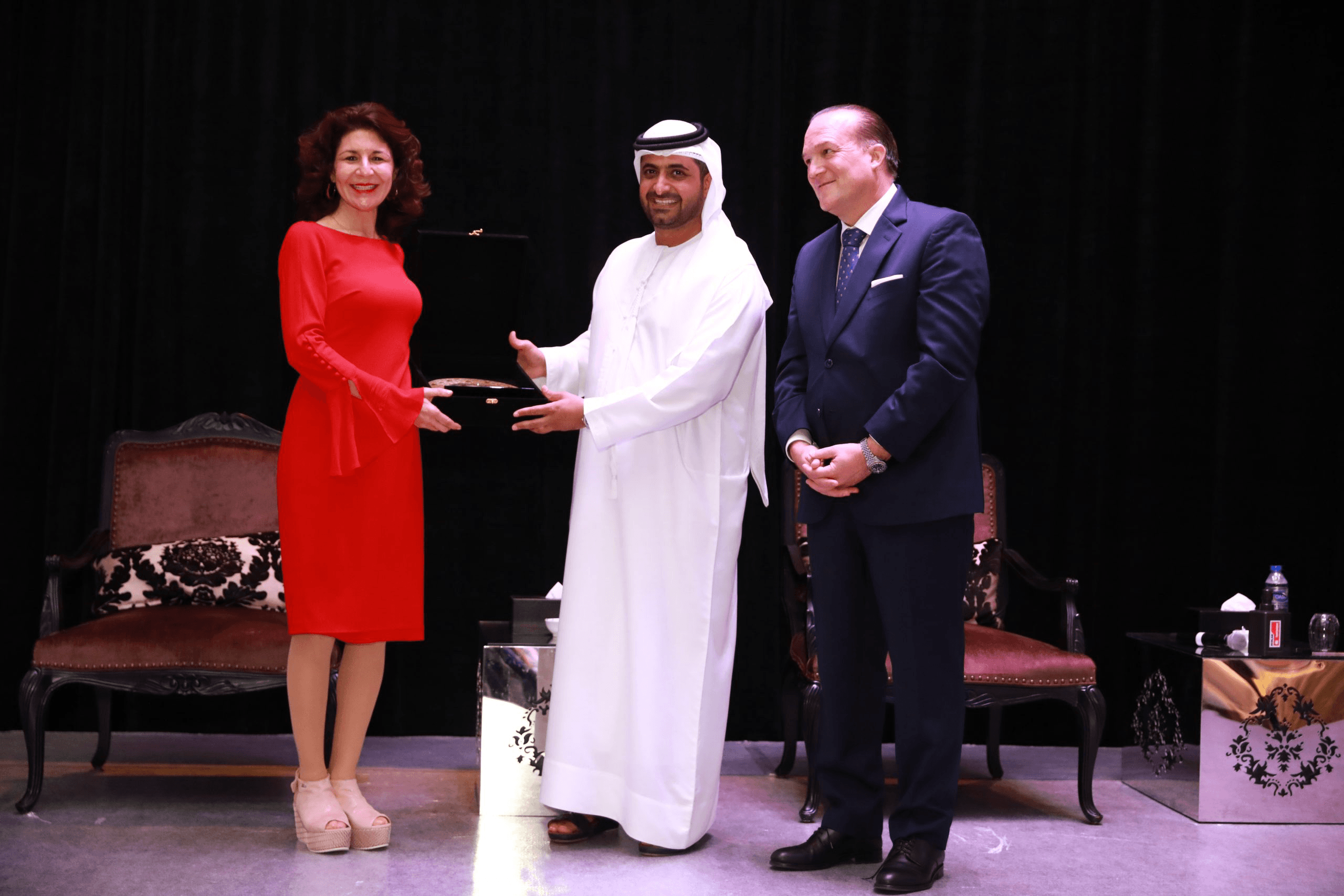 A Circle recognition ceremony — laureate honoured by Sheikh Juma Bin Maktoum Al Maktoum